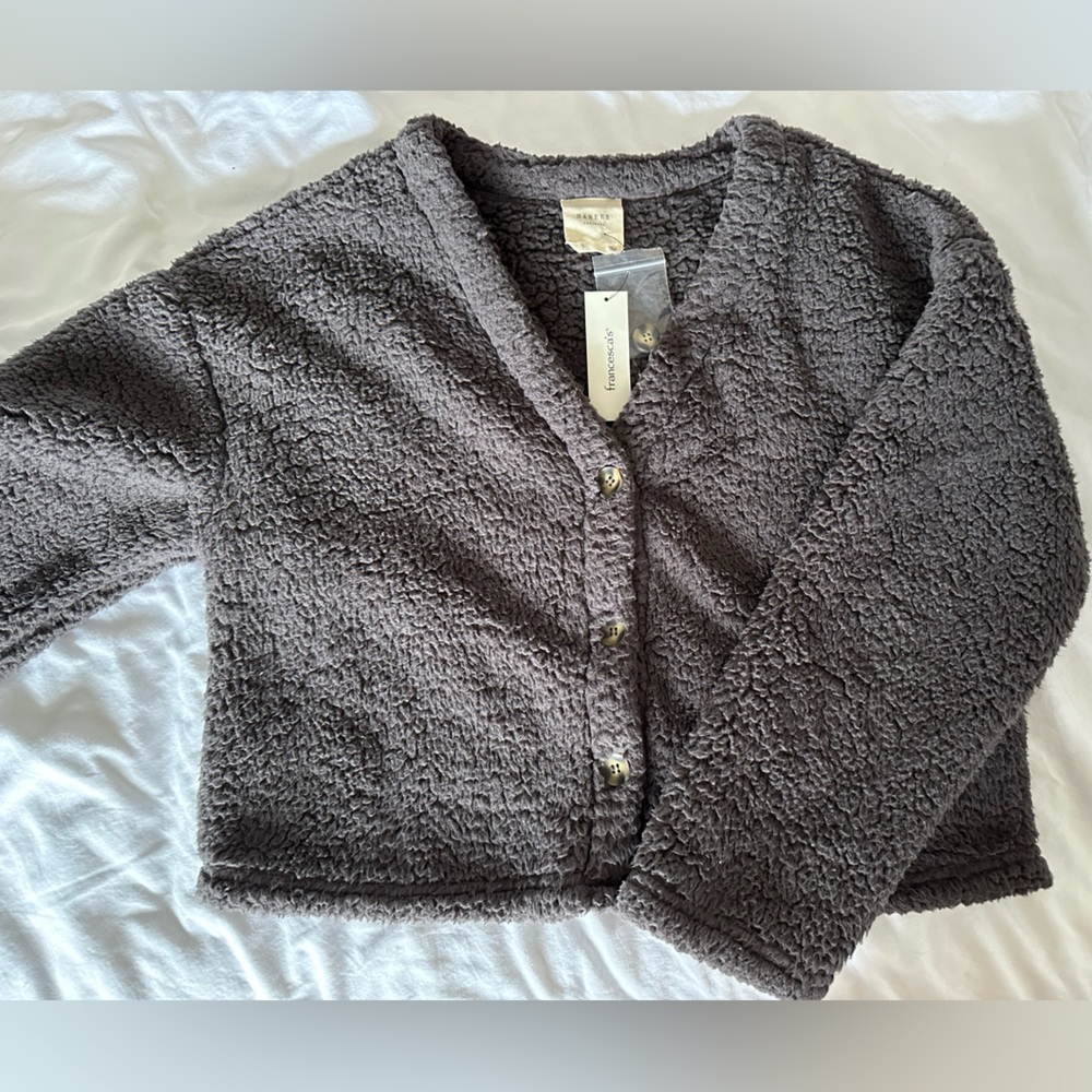 Harper Heritage (Francesca’s) - (S) Grey Sherpa Button Up